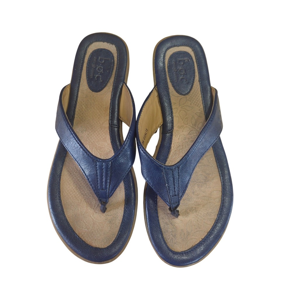 b.o.c. Born Concept Navy Blue Thong Sandals C47234 CCAL15 Womens 8M